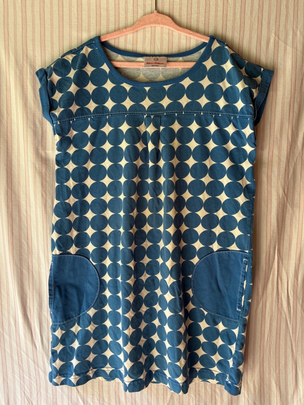 Hanna Andersson Blue and Cream Graphic Kids dress / tunic - very cute!
